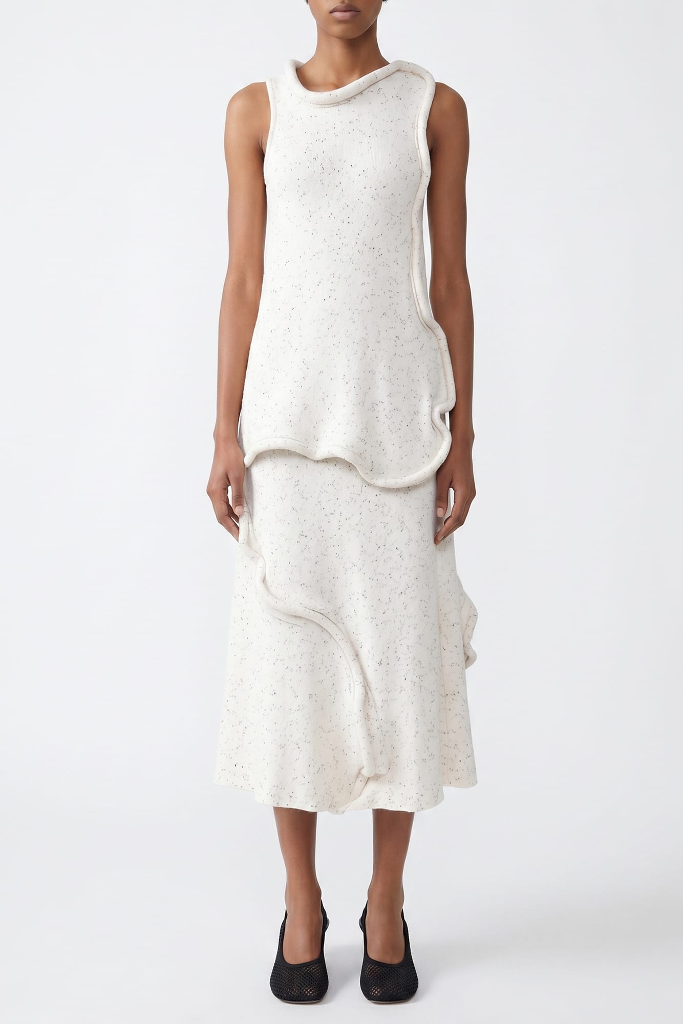 Melitta Baumeister Swirly Dress in White SS26