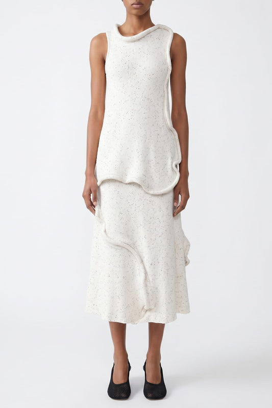 Melitta Baumeister Swirly Dress in White SS26