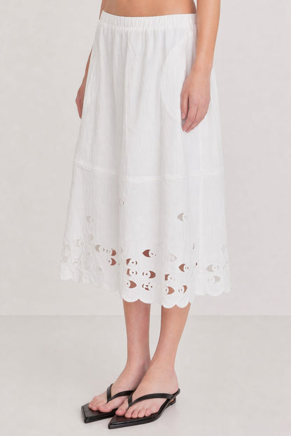 Melitta Baumeister Watching Skirt in Beige SS26 side