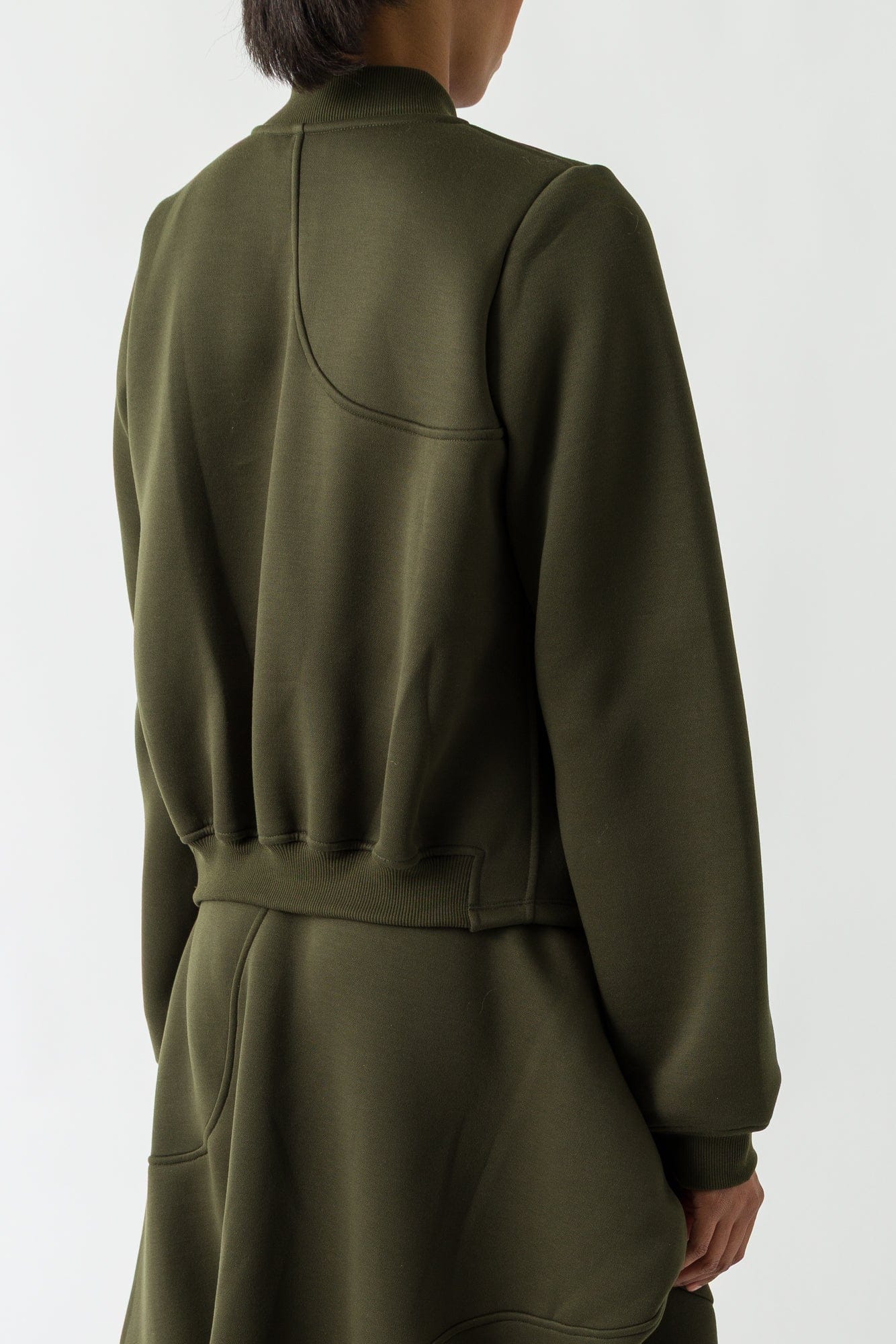 Melitta Baumeister Wavy Zip Up Jacket in Moss