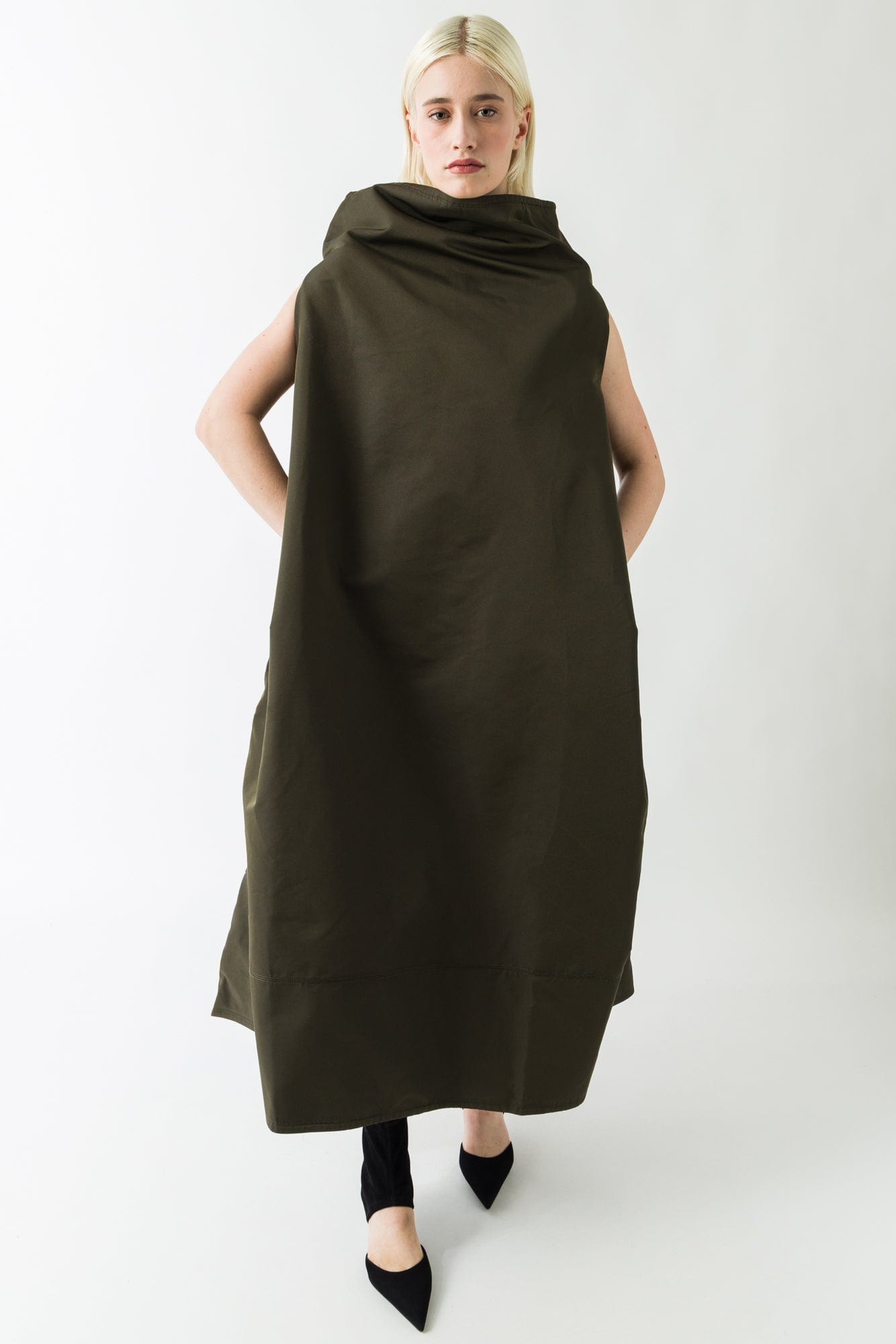 Melitta Baumeister High Collar Volume Dress