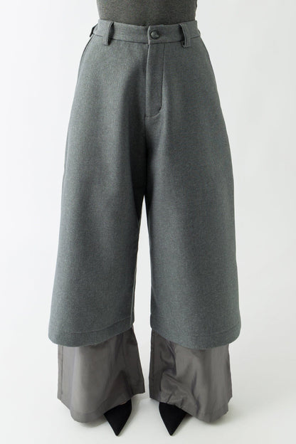 Melitta Baumeister Layered Suit Pants in Bonded Wooly Twill