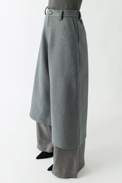 Melitta Baumeister Layered Suit Pants in Bonded Wooly Twill side