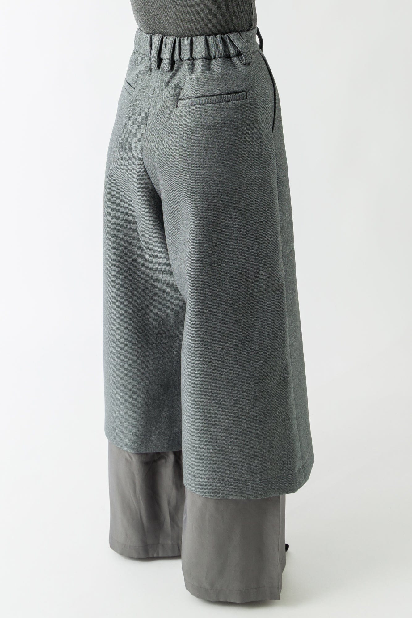 Melitta Baumeister Layered Suit Pants in Bonded Wooly Twill