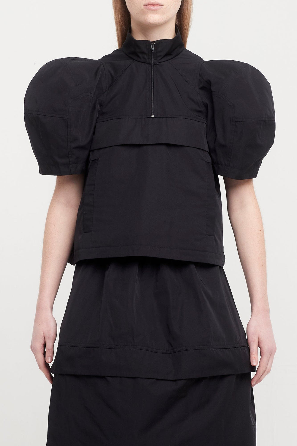 Melitta Baumeister Black Crunchy Taffeta Track Top – Antidote