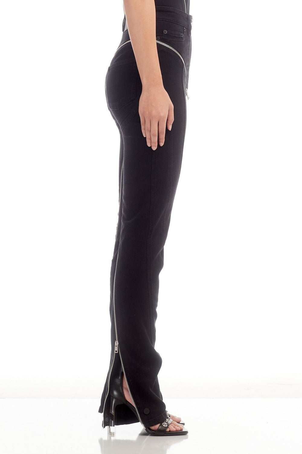 Mugler 2022 Flared Pants - Black, 12 Rise Pants, Clothing - MUG25990