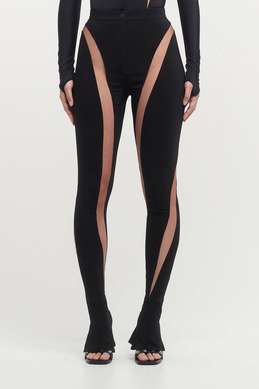 Mugler Crepe Spiral Trousers