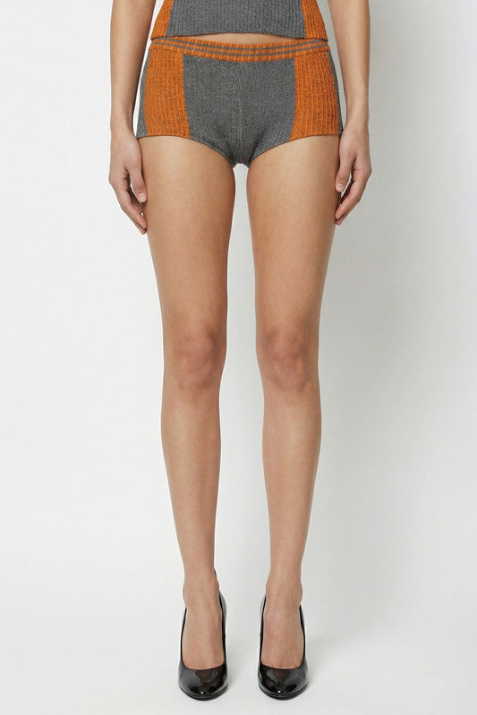 Ottolinger Textured Knit Team Shorts in Grey