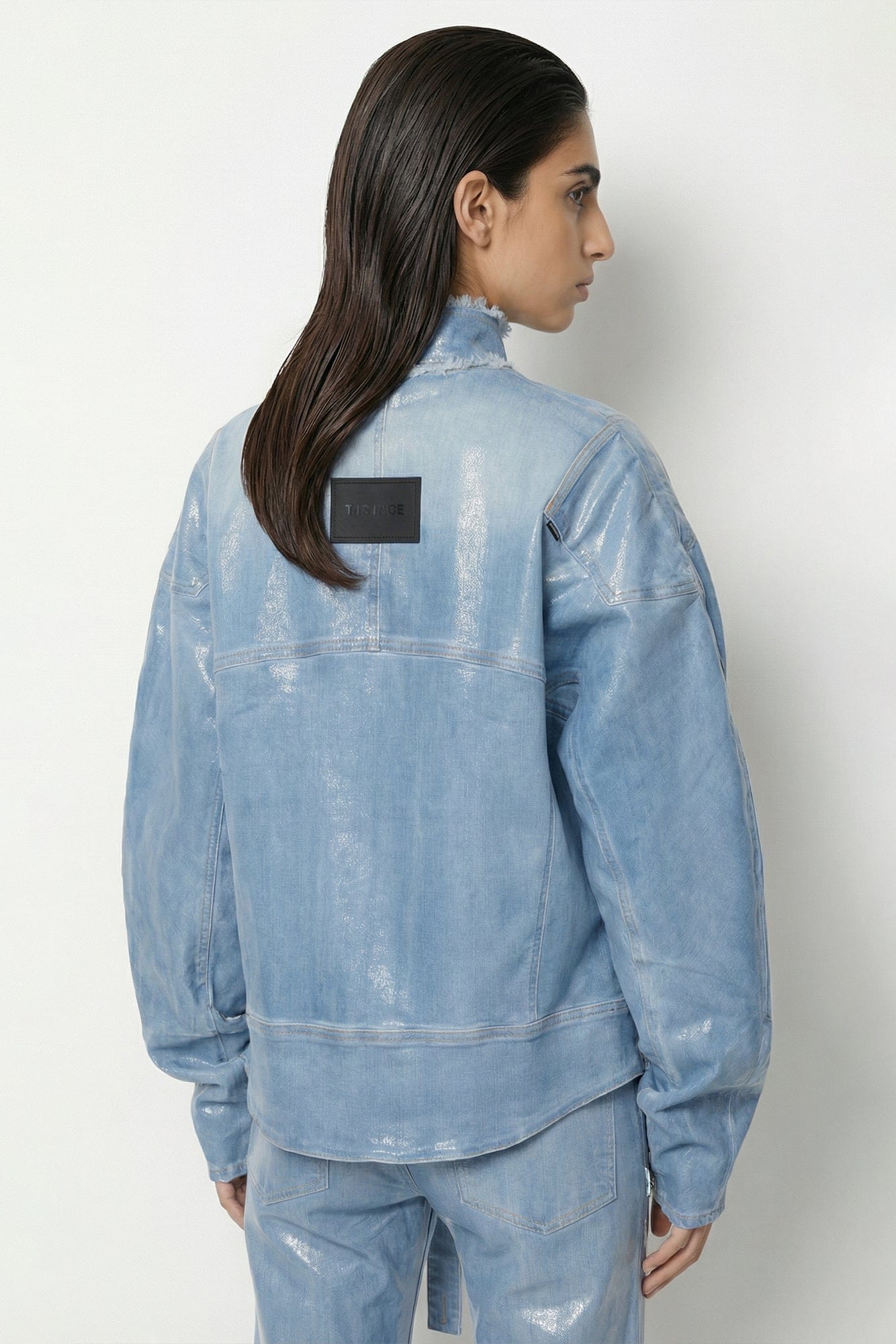 Ottolinger Glazed Denim Zip Jacket back