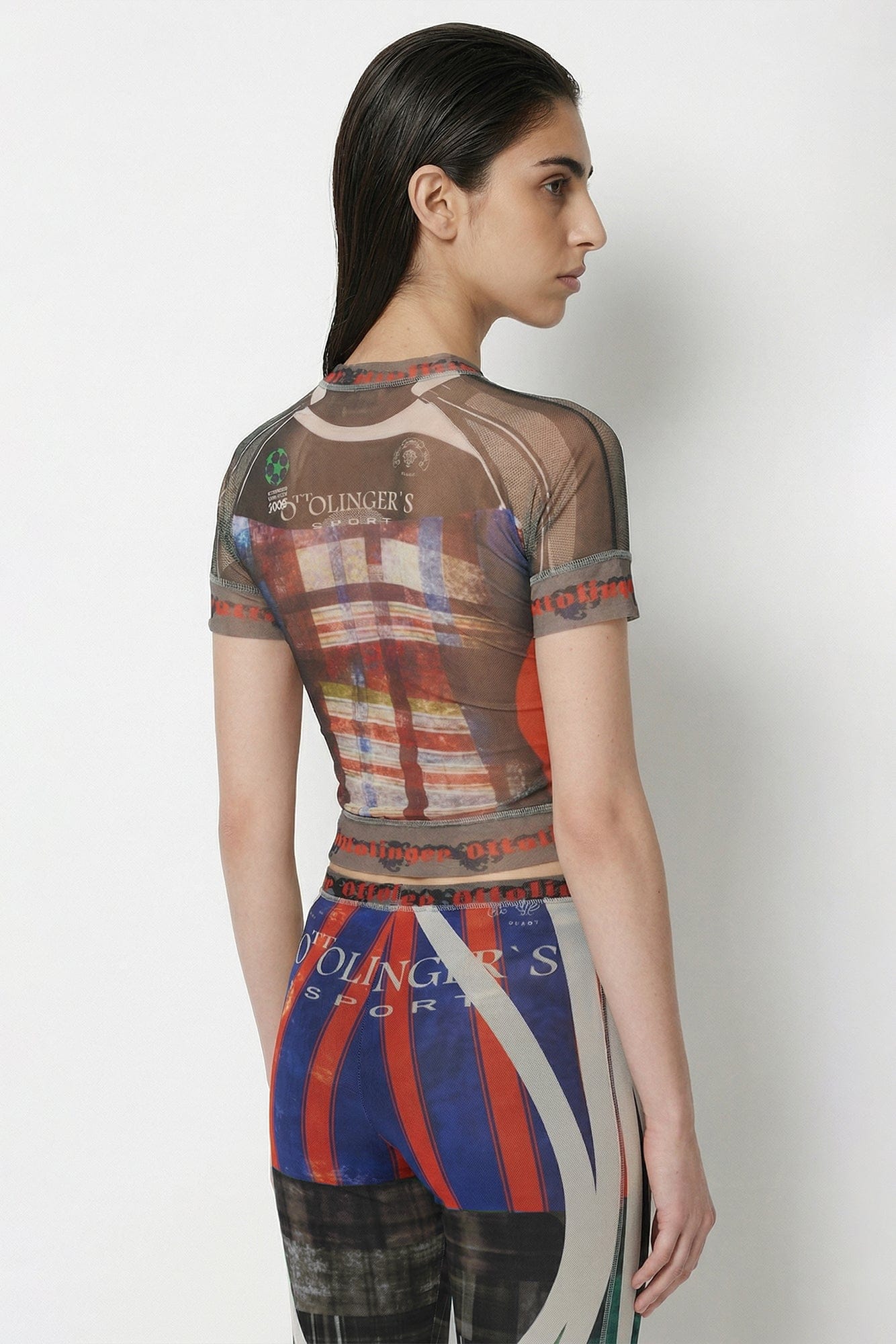 Ottolinger Mesh Otto T-Shirt in Racing Plaid