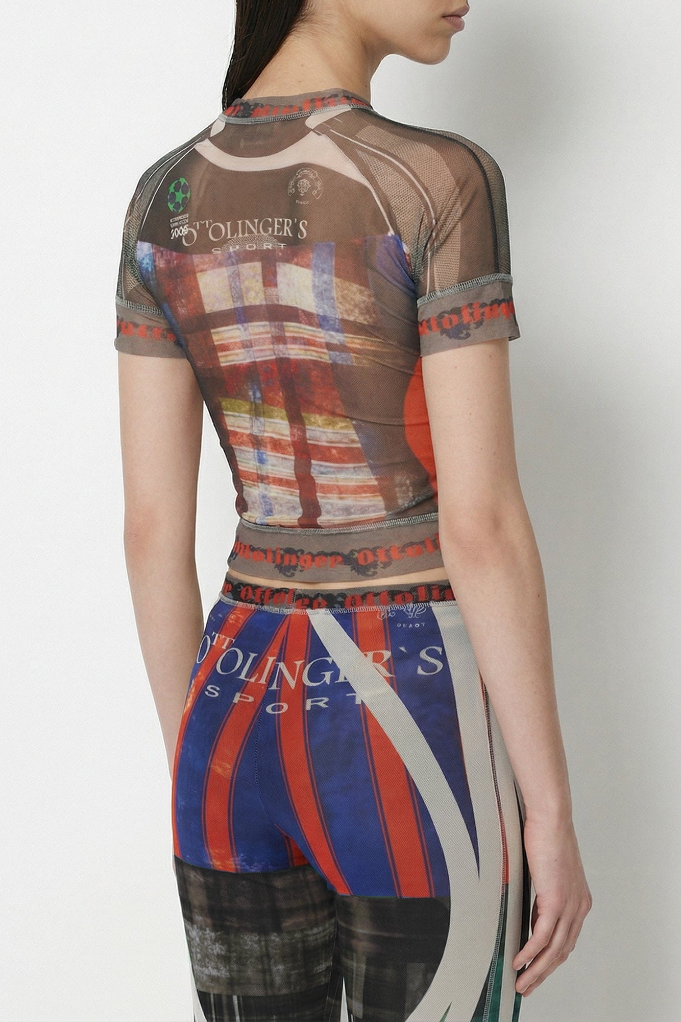 Ottolinger Mesh Otto T-Shirt in Racing Plaid back