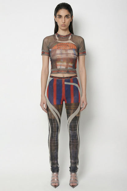 Ottolinger Mesh Pants in Racing Plaid full look
