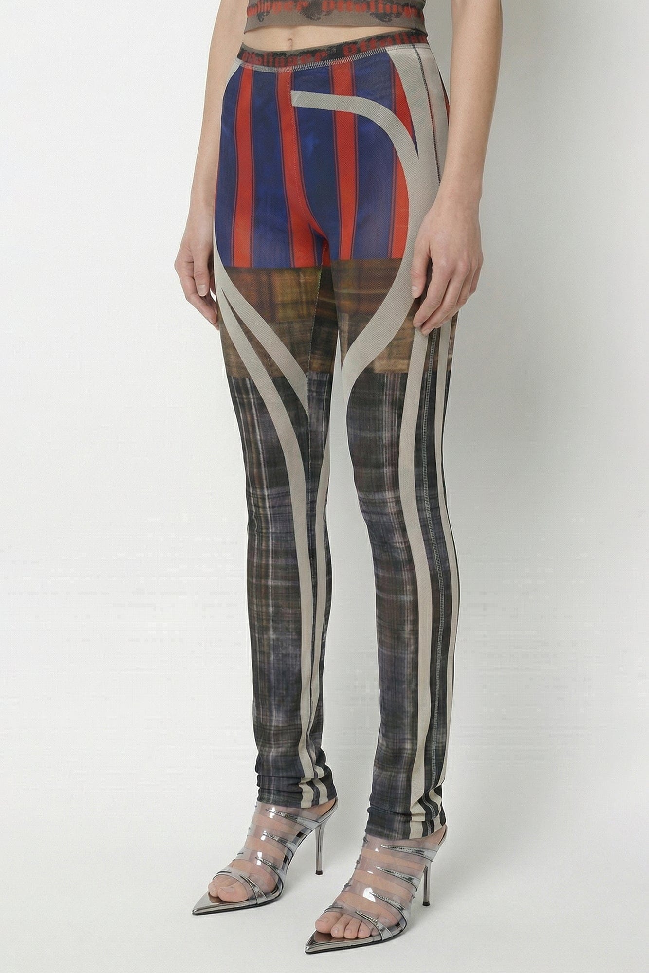 Ottolinger Mesh Pants in Racing Plaid side