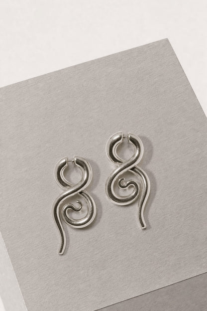 Panconesi Boa Earrings Medium in Silver