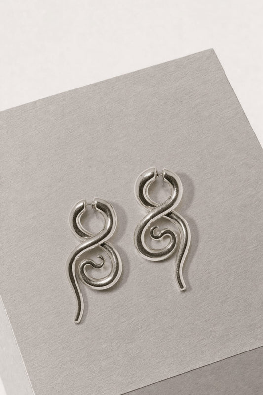 Panconesi Boa Earrings Medium in Silver