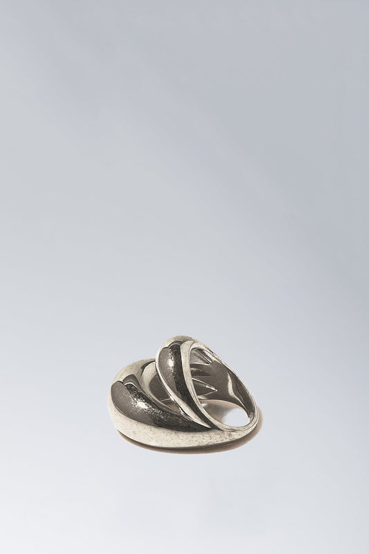Panconesi Double Blow Up Ring In Silver side