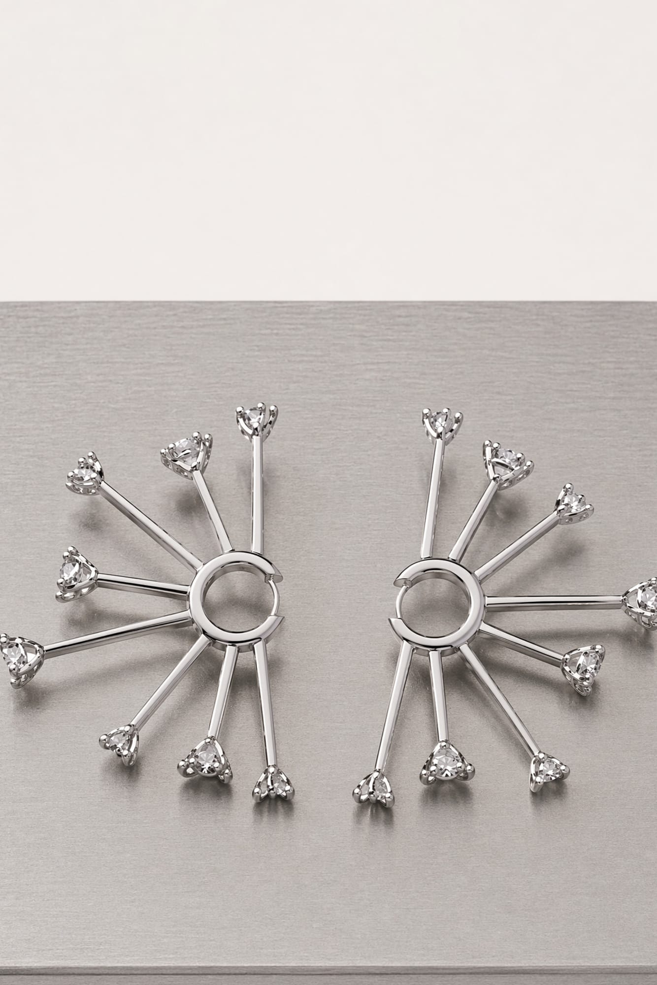 Panconesi Kismet Hoops in Silver close up