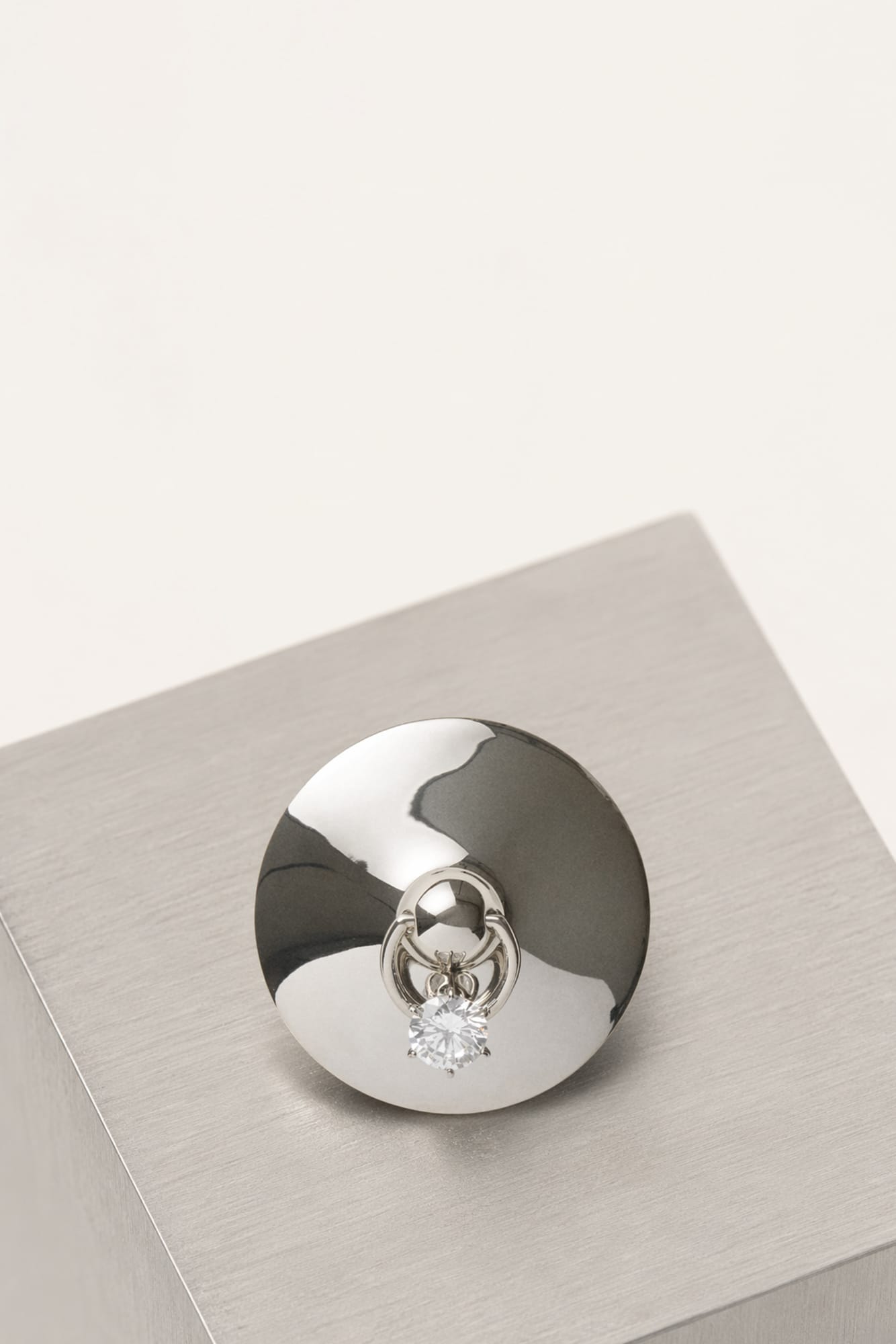 Panconesi Lamina Diamanti Brooch in Silver