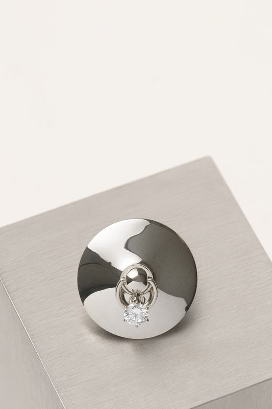Panconesi Lamina Diamanti Brooch in Silver