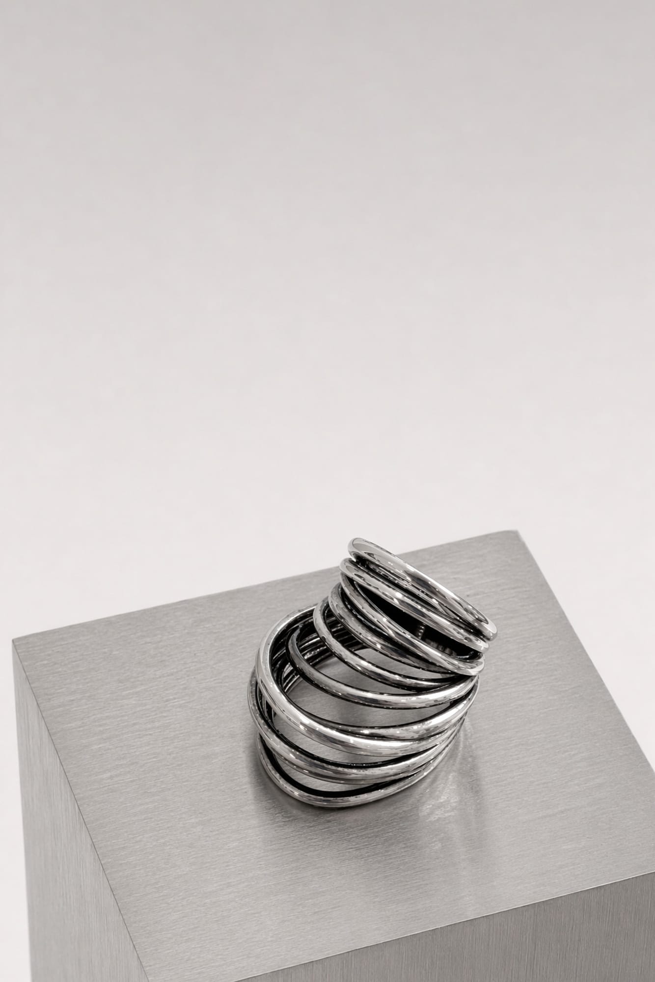 Panconesi Orbit Multi Ring in Silver