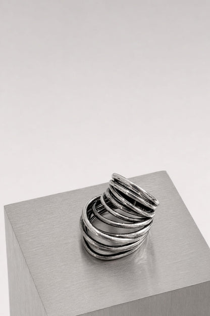 Panconesi Orbit Multi Ring in Silver