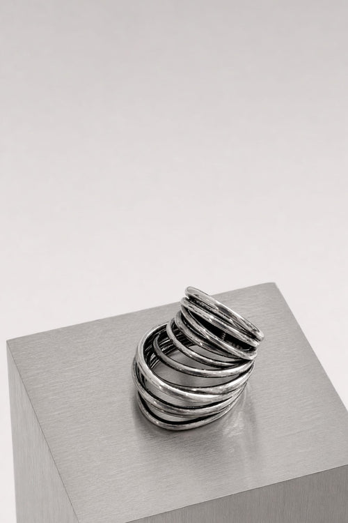 Panconesi Orbit Multi Ring in Silver
