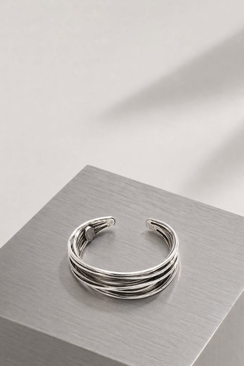 Panconesi Orbit Wrist Cuff Large in Silver