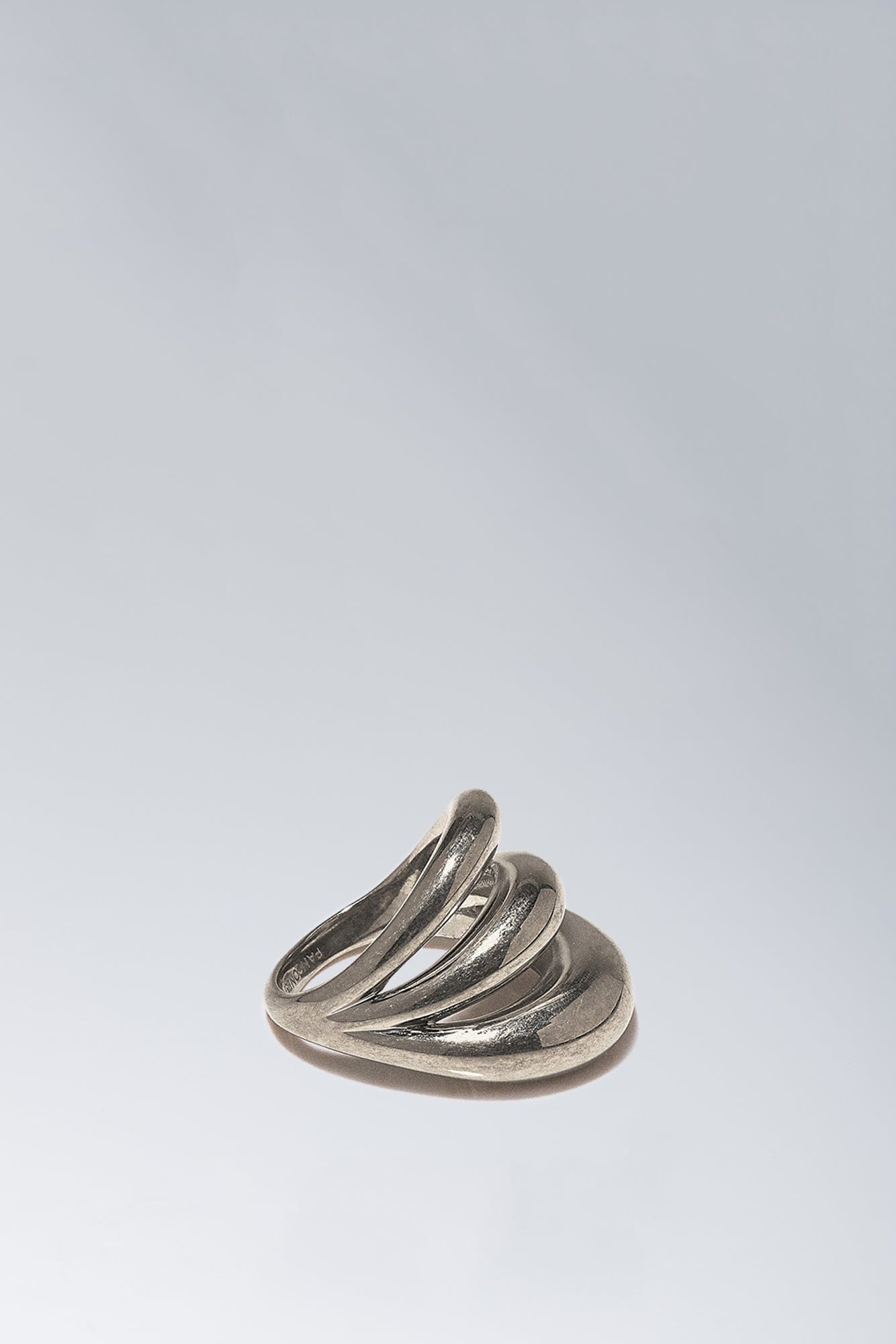 Panconesi Triptych Blow Up Ring In Silver