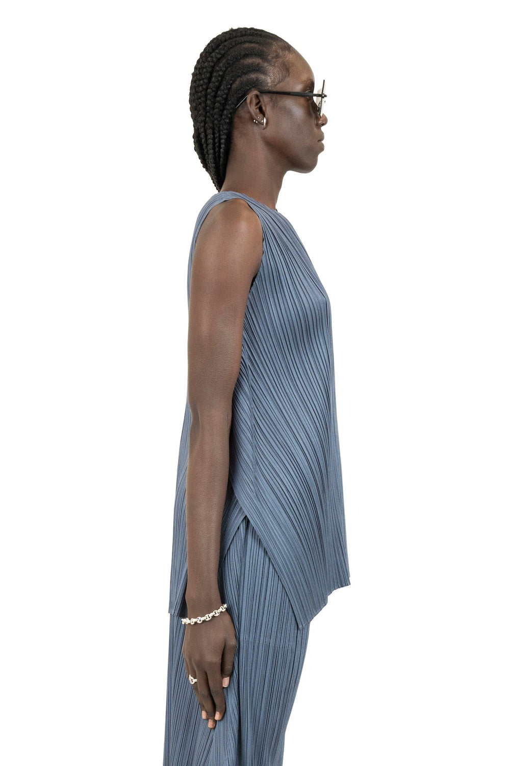 Issey Miyake Pleats Please June Top in Dark Brown