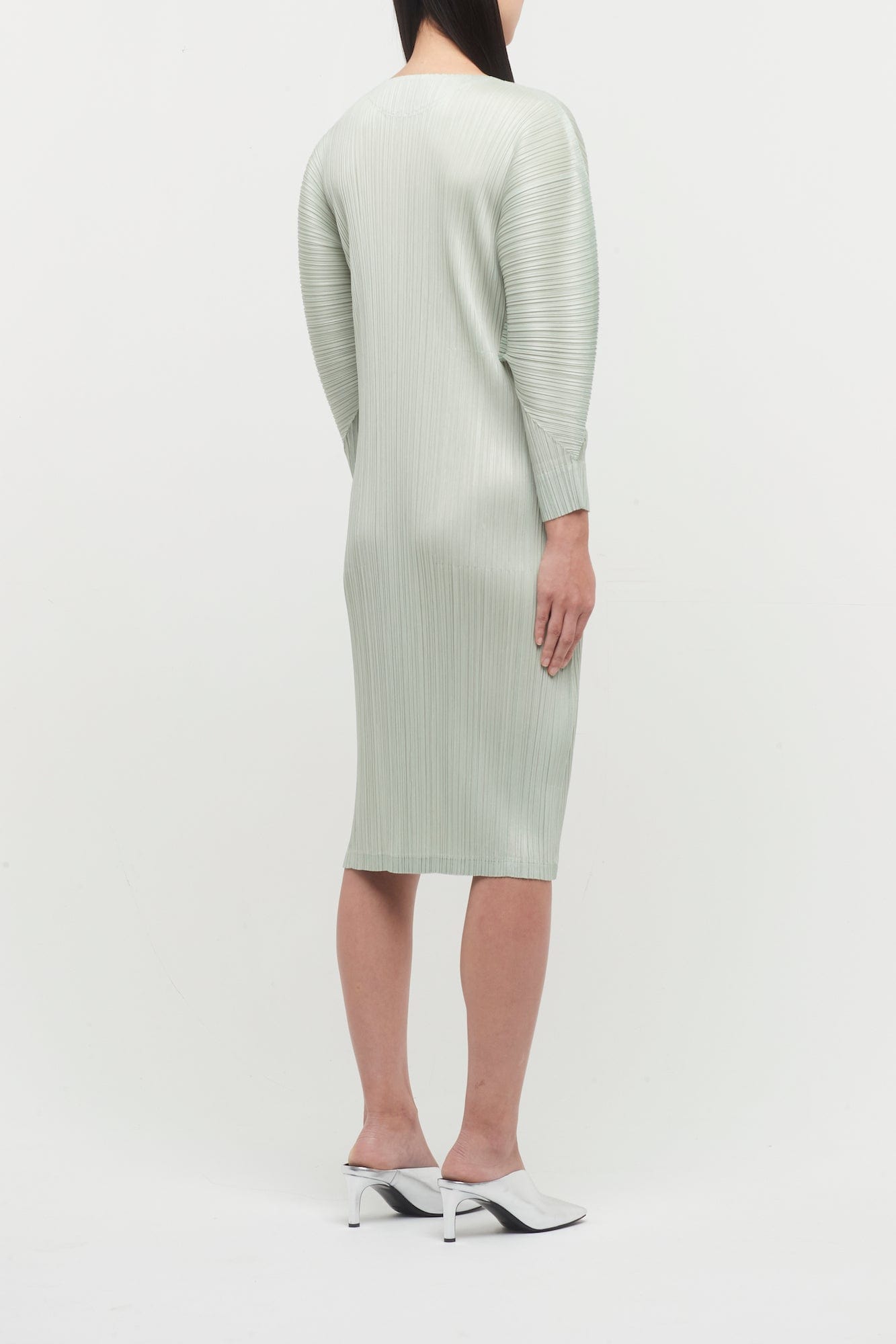 Pleats Please Issey Miyake Montly Colors November Dress in Sage Green Antidote Fashion and Lifestyle Pleats Please Issey Miyake Montly Colors November Dress in Sage Green Antidote Fashion and Lifestyle