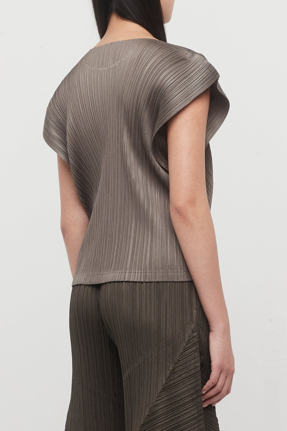 Pleats Please Issey Miyake Mist July Top in Dark Blue Curated at Jake and  Jones