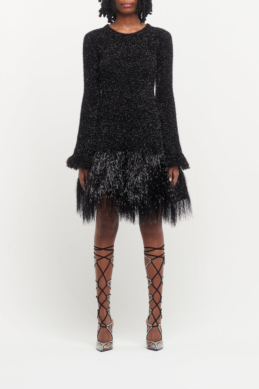 Shiny sale fringe dress