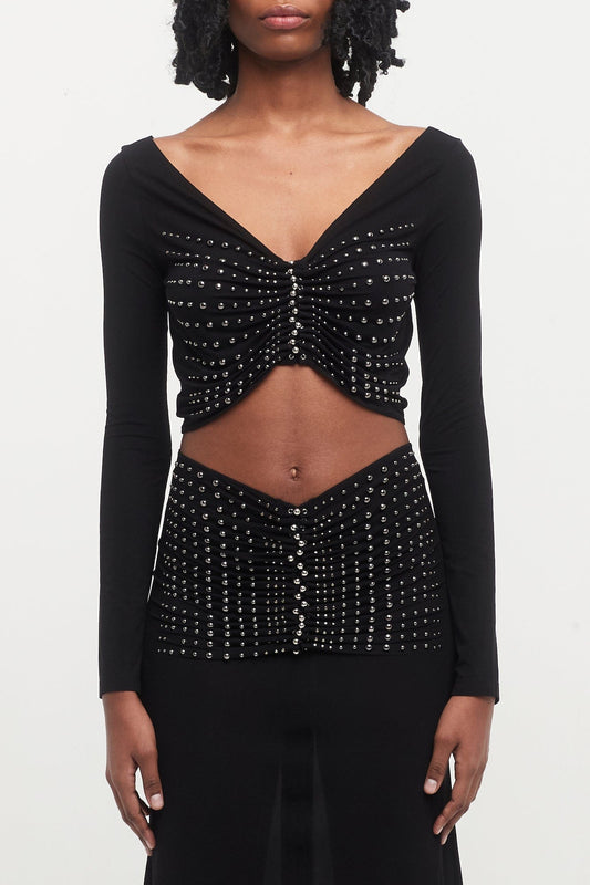 Rabanne Studded Crop Top
