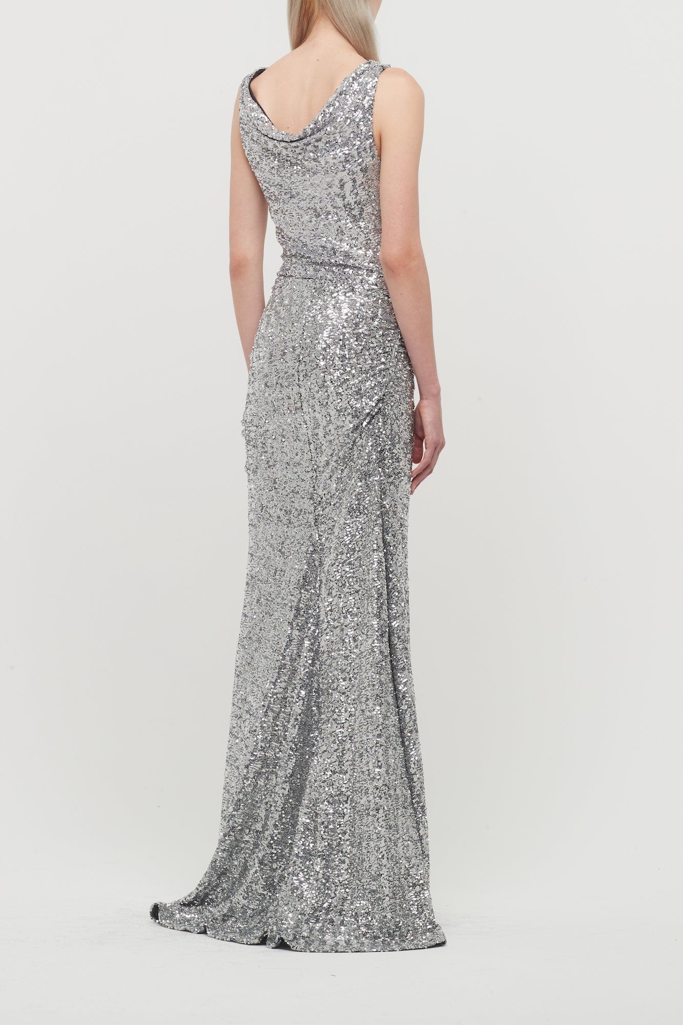 rabanne silver dress Rabanne Sequin chain-disc Mini Dress | Metallic