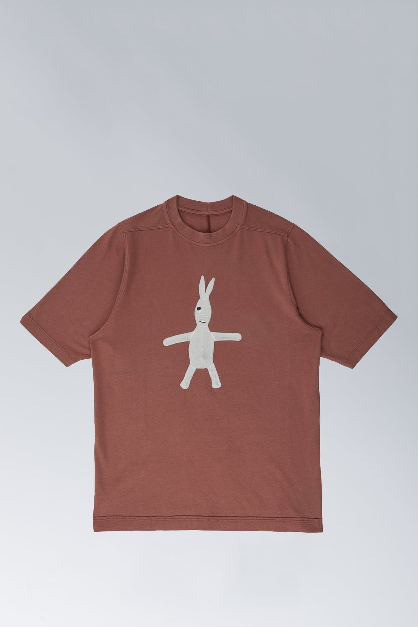 Rick Owens Babygeo Jumbo SS Bunny T in Rosewood