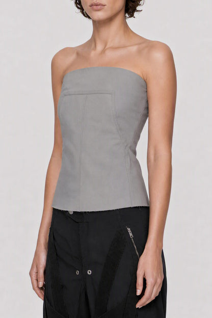 Rick Owens Bustier Top in Dust side