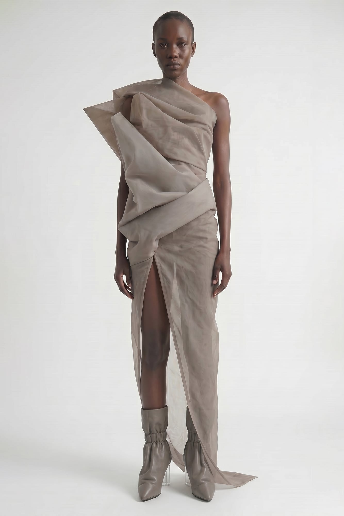 Rick Owens Claudia Bustier Top in Dust