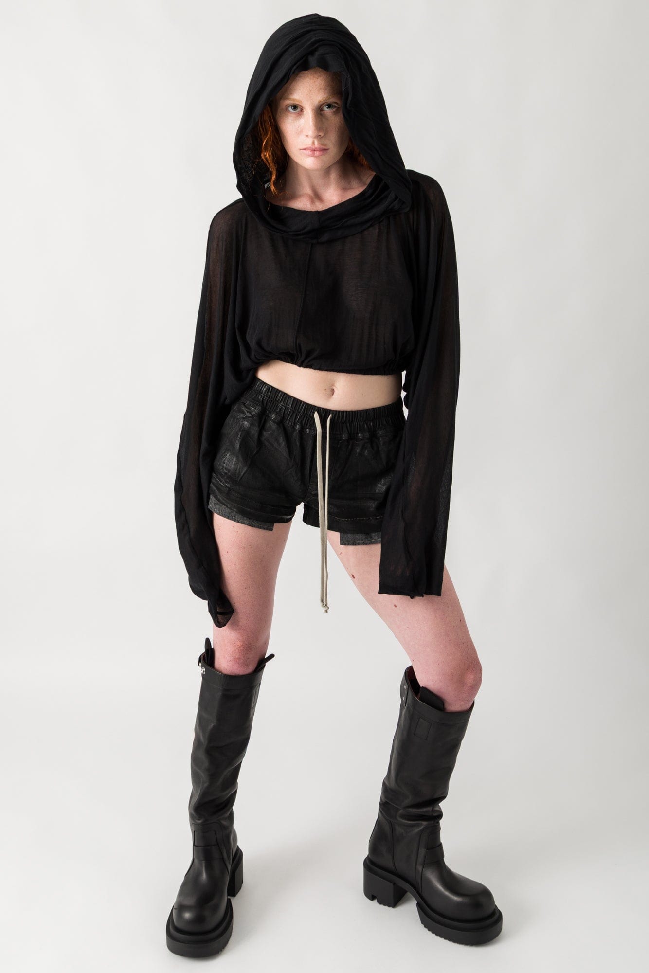 Rick Owens Cropped Hooded Tunic