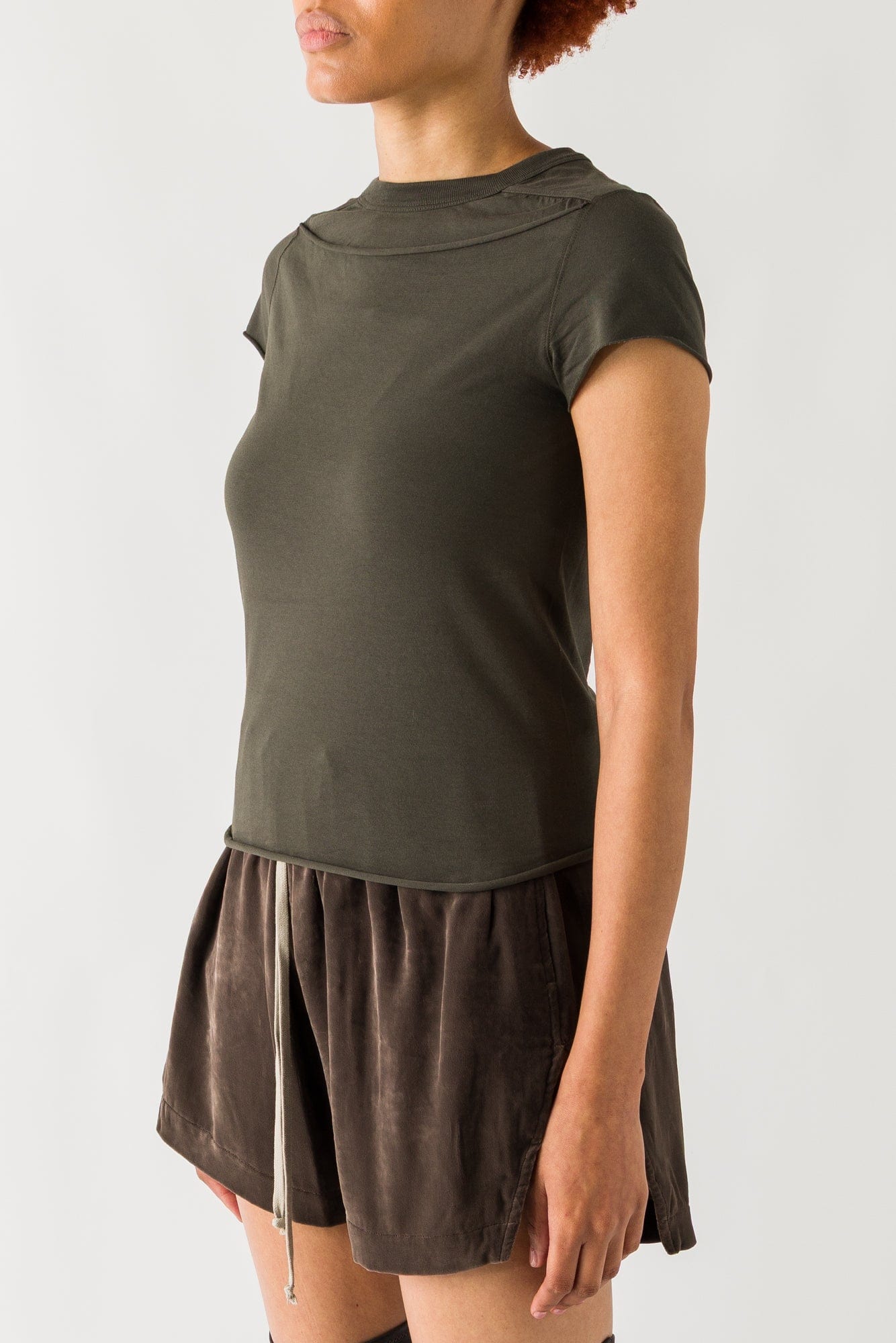 Rick Owens Cropped Level T in Bosco