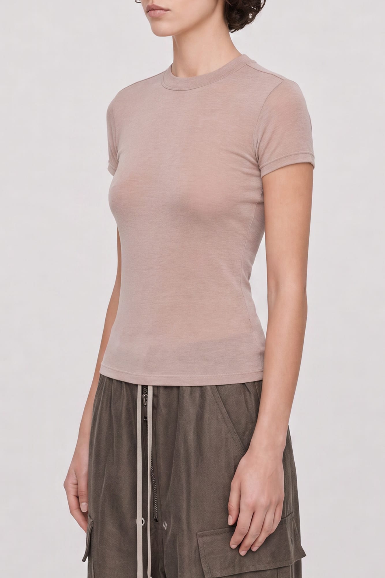 Rick Owens Cropped Level T in Rose