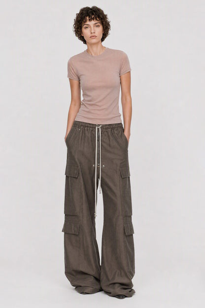 Rick Owens Cropped Level T in Rose full look