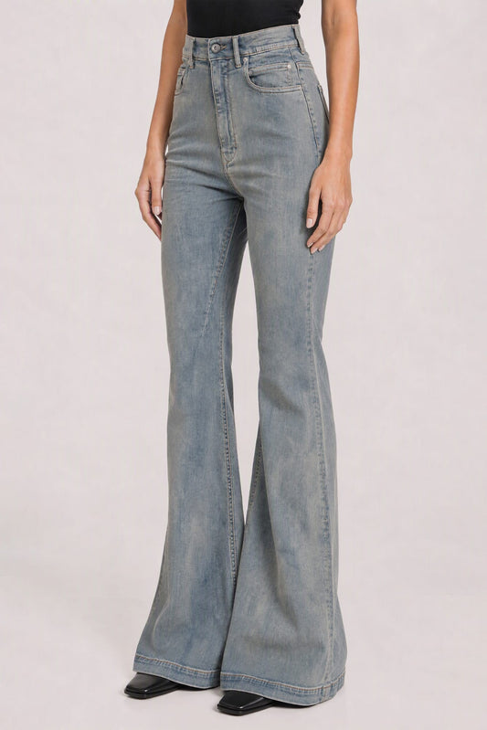 Rick Owens DRKSHDW Bolan Bootcut in Mineral side