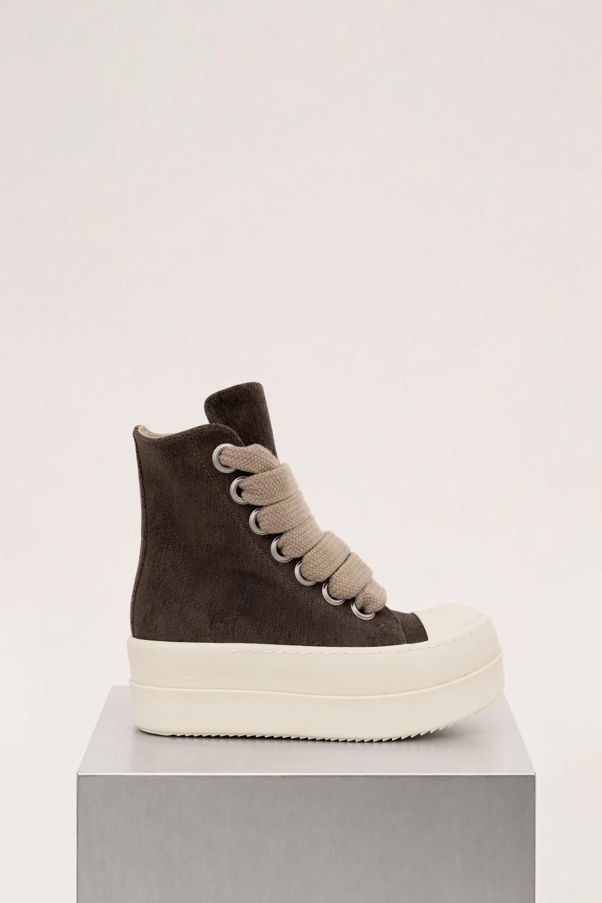 Rick Owens DRKSHDW Bumper Jumbolace Sneaks in Dust/Milk/Milk
