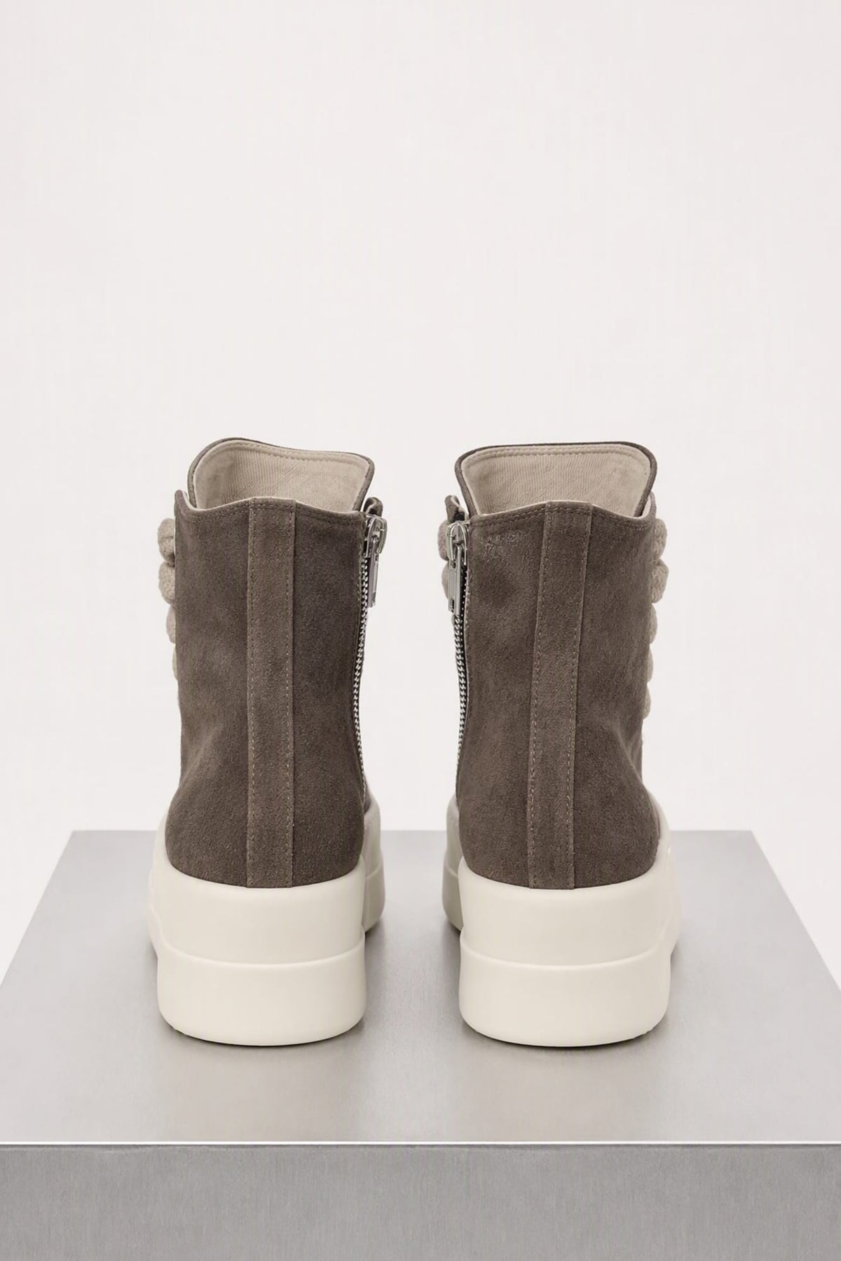 Rick Owens DRKSHDW Bumper Jumbolace Sneaks in Dust/Milk/Milk
