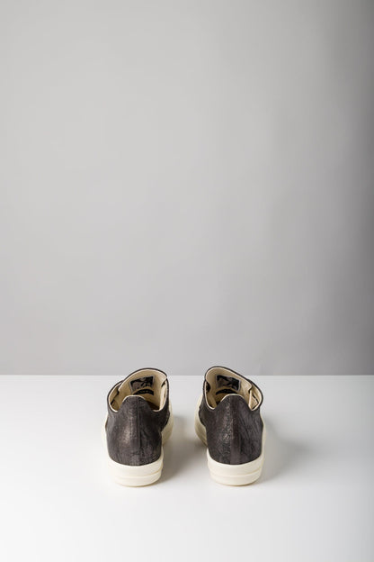 Rick Owens DRKSHDW Denim Low Sneaks in Bronze back