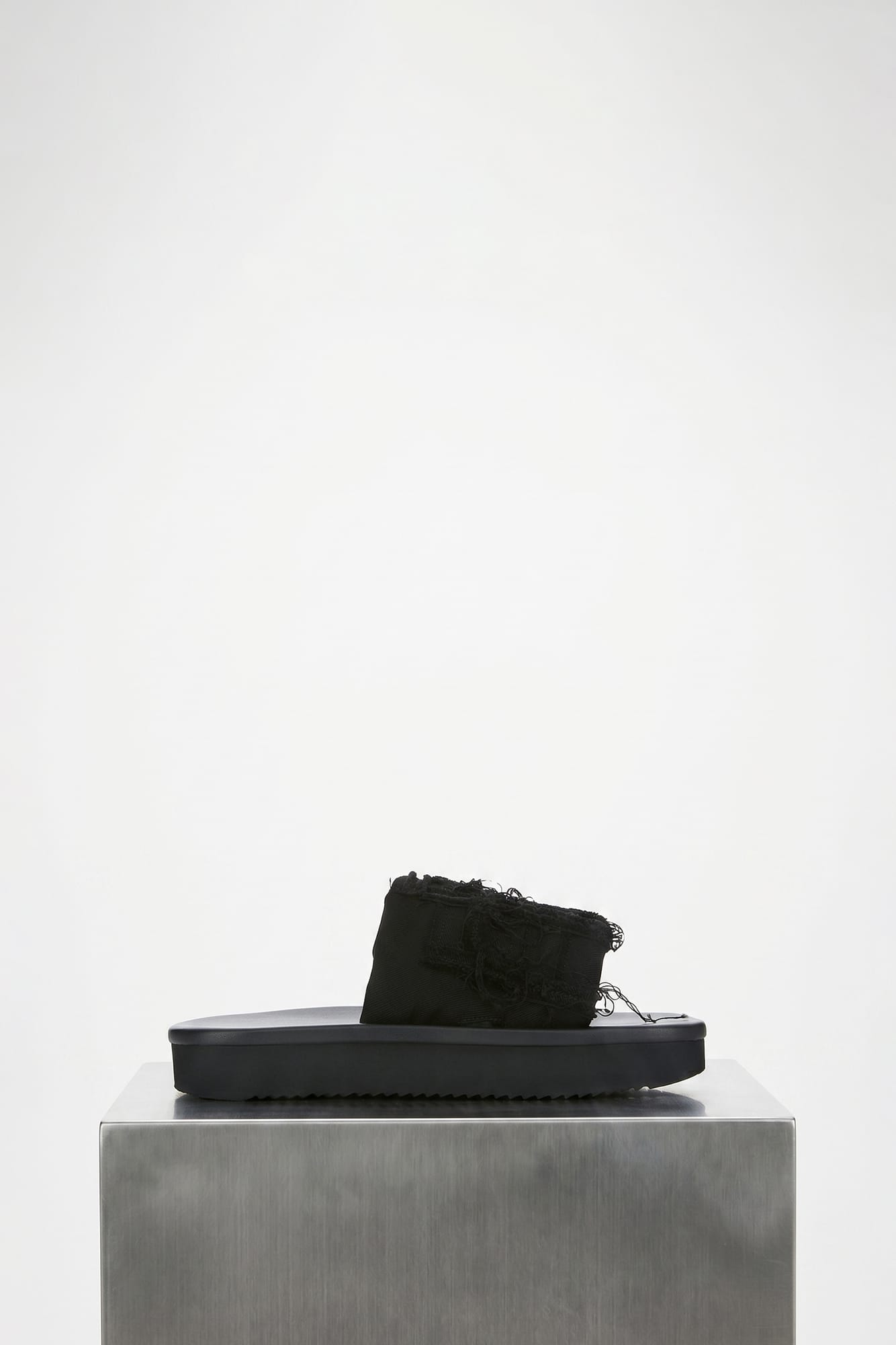Rick Owens DRKSHDW Denim Slides in Black