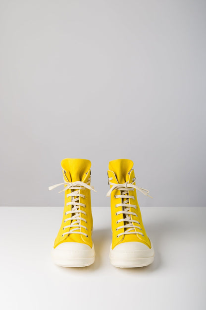 Rick Owens DRKSHDW Denim Sneaks in Lemon front