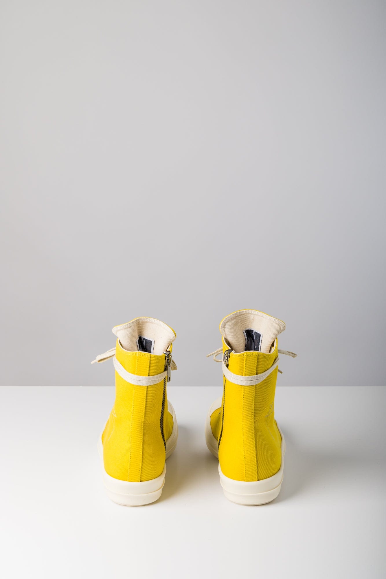 Rick Owens DRKSHDW Denim Sneaks in Lemon back