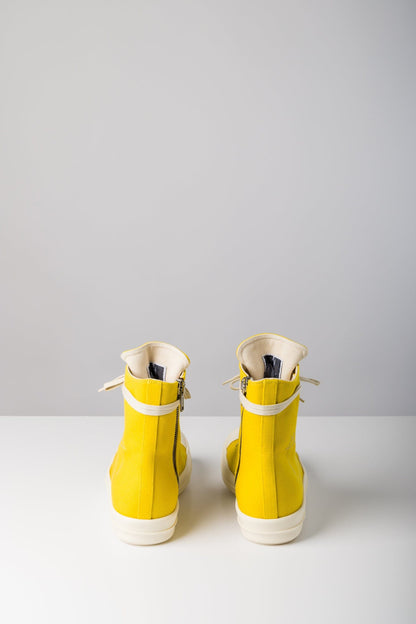 Rick Owens DRKSHDW Denim Sneaks in Lemon back