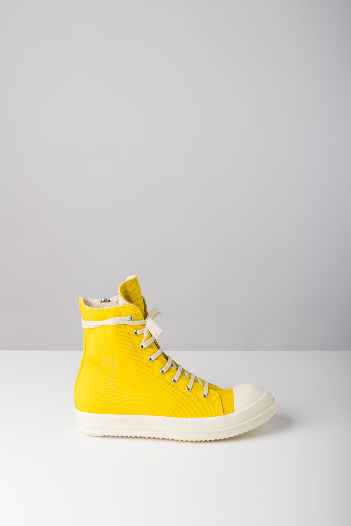 Rick Owens DRKSHDW Denim Sneaks in Lemon